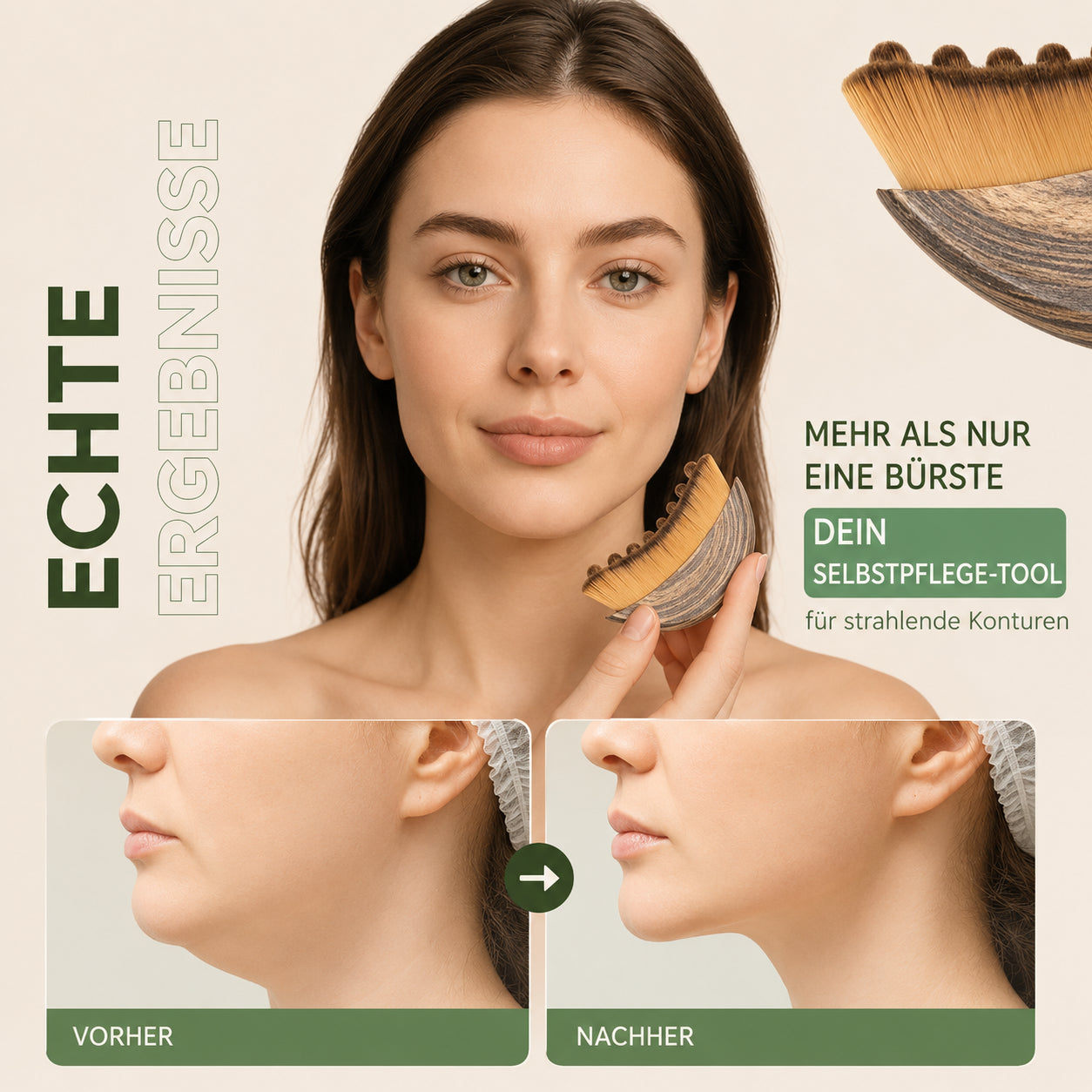 Celluviaa Konturbürste – Lymphdrainage für Gesicht & Augen