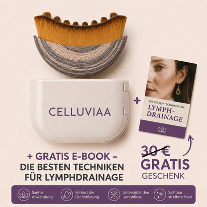 Celluviaa Konturbürste – Lymphdrainage für Gesicht & Augen