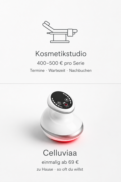 Sichtbar glattere, straffere Haut — mit der Vakuum-Rotlicht-Methode aus dem Kosmetikstudio.