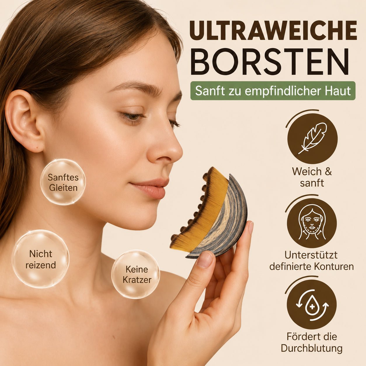 Celluviaa Konturbürste – Lymphdrainage für Gesicht & Augen - Celluviaa.com
