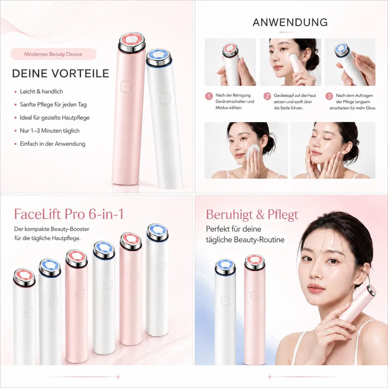 FaceLift Pro 6 - in - 1 Anti - Aging Hautpflege für Zuhause - Celluviaa.com